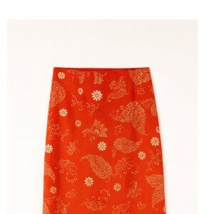 Water Girl Patagonia Swim Skirt Outdoor Hiking Board Summer Floral Red Womens S